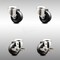 Service Caster 3 Inch 316SS Soft Rubber Wheel Swivel Bolt Hole Caster Brakes SCC, 2PK SCC-SS316BH20S314-SRS-2-TLB-2 - alternate 1